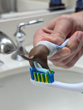 Load image into Gallery viewer, Dog pooping toothpaste topper, product photo 1 of 9