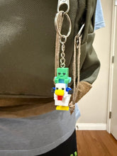 Load image into Gallery viewer, Minecraft Chicken Jockey Keychain, Baby Zombie Riding Chicken