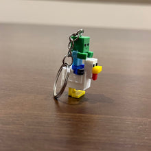 Load image into Gallery viewer, Minecraft Chicken Jockey Keychain, Baby Zombie Riding Chicken