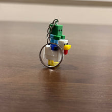 Load image into Gallery viewer, Minecraft Chicken Jockey Keychain, Baby Zombie Riding Chicken