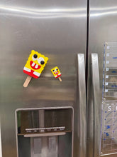 Load image into Gallery viewer, Cursed SpongeBob Popsicle Funny Fridge Magnet or Wall Decor