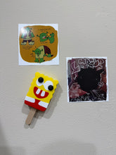 Load image into Gallery viewer, Cursed SpongeBob Popsicle Funny Fridge Magnet or Wall Decor