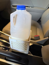 Load image into Gallery viewer, Half Gallon Jug Cup Holder Adapter | 3D Printed Milk Crate Car Drink Holder | Fits Milk, Juice, Bottles, and More