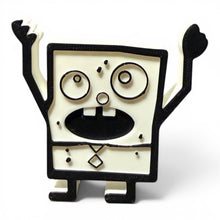 Load image into Gallery viewer, Doodle Bob fridge magnet with a holder for a whiteboard marker.
