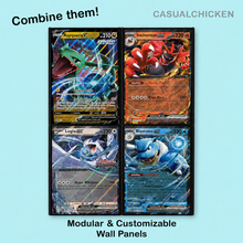 Load image into Gallery viewer, Jumbo Pokemon Card Wall Display Frame | Modular Wall Panels | Oversized TCG Card Holder with Command Strip

