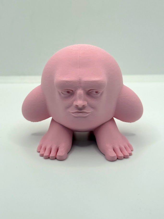 Creepy Kirb with Feet and Toes Showing, No Socks, No shoes, True Facial Expression