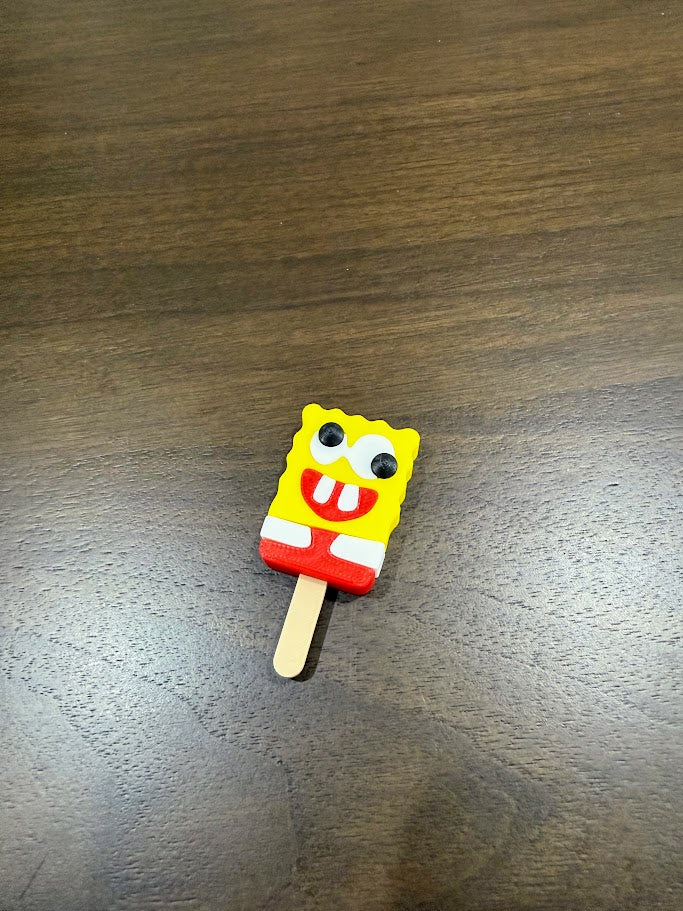 Cursed SpongeBob Popsicle Funny Fridge Magnet or Wall Decor