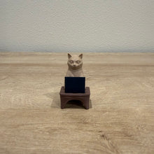 Load image into Gallery viewer, Coder Cat with Laptop Mini Figurine | The Perfect Gift for Computer Science, IT, Tech, or Engineering Friends
