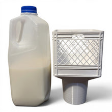 Load image into Gallery viewer, Half Gallon Jug Cup Holder Adapter | 3D Printed Milk Crate Car Drink Holder | Fits Milk, Juice, Bottles, and More
