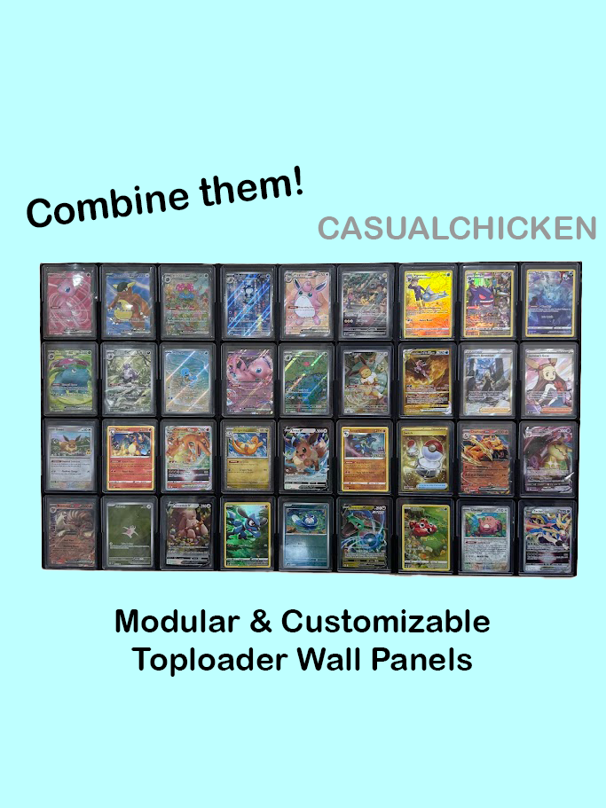 Toploader Wall Display Frame for TCG Cards Modular and Customizable Po –  Casual Chicken