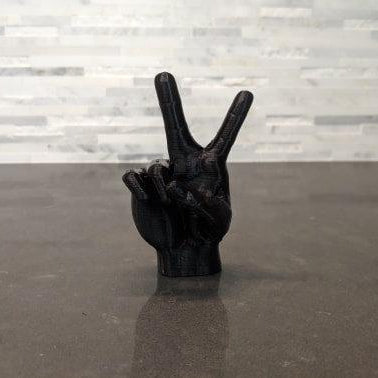 Peace Sign Mini Hand Statue
