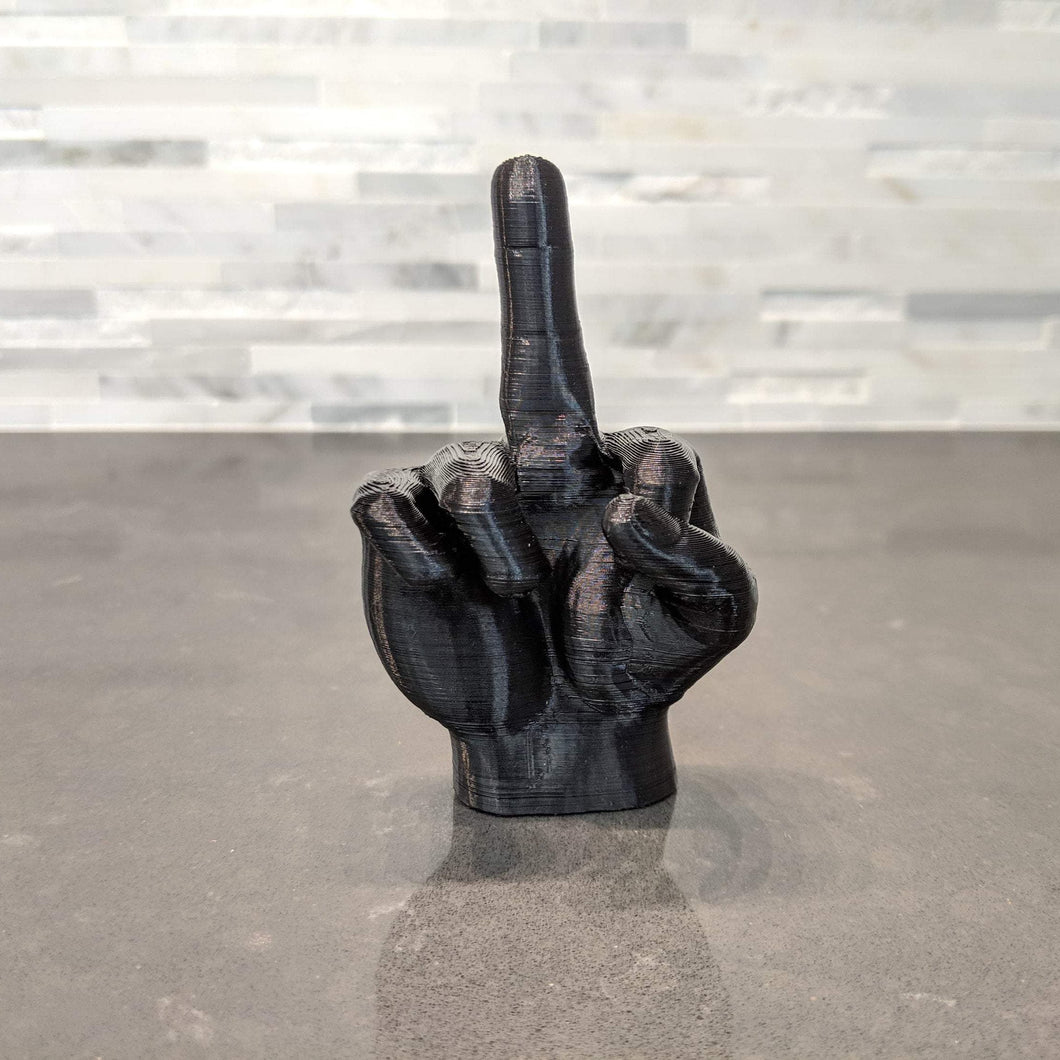 Middle Finger Hand Sign Mini Statue - Casual Chicken