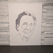 Load image into Gallery viewer, Nicolas Cage Abstract Face Portrait || single one line pen drawing - Casual Chicken
