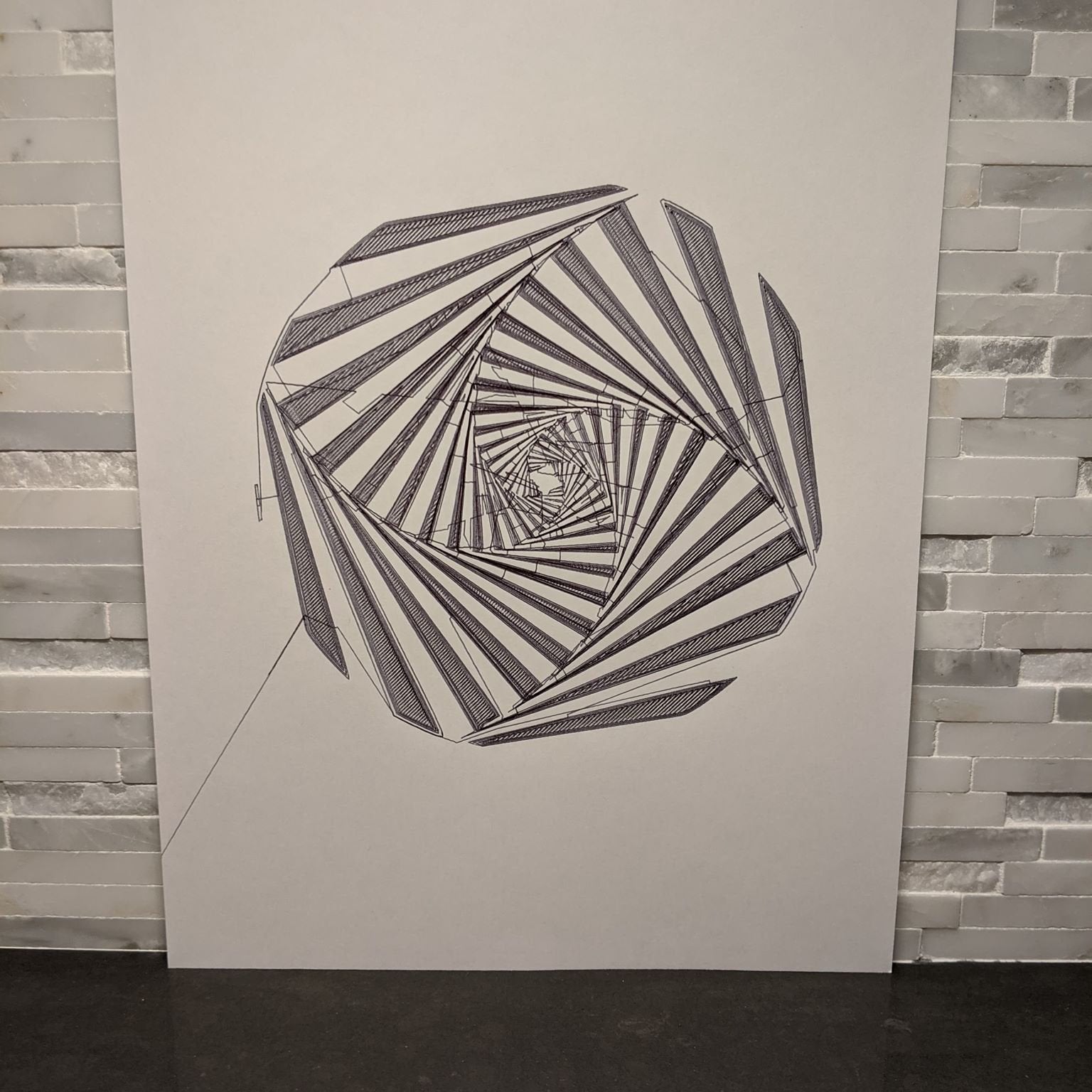 Abstract Spiral Art Optical Illusion