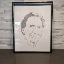 Load image into Gallery viewer, Nicolas Cage Abstract Face Portrait || single one line pen drawing - Casual Chicken
