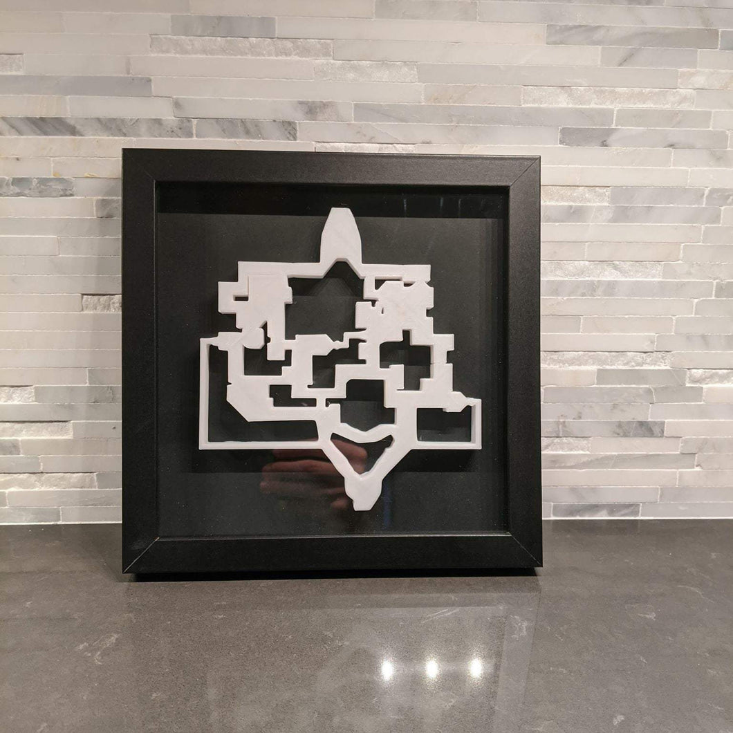 Valorant 3D Map Bind Layout || Framed Picture Art ||